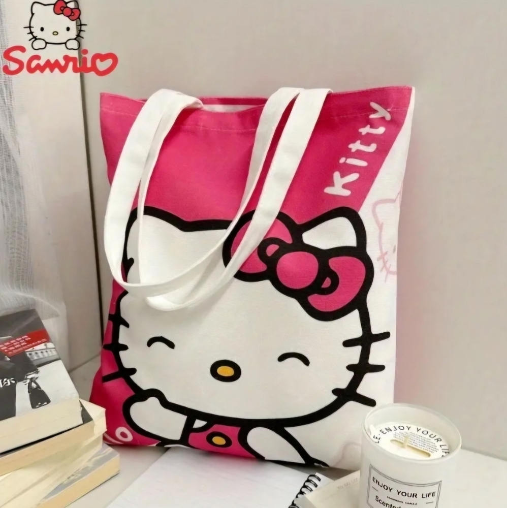 Hello Kitty Tote Bag White Pink Bow